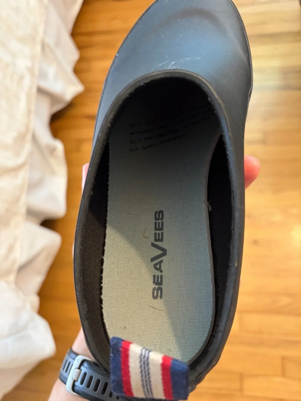 SeaVees Black Rubber Bodega Clogs US size 10